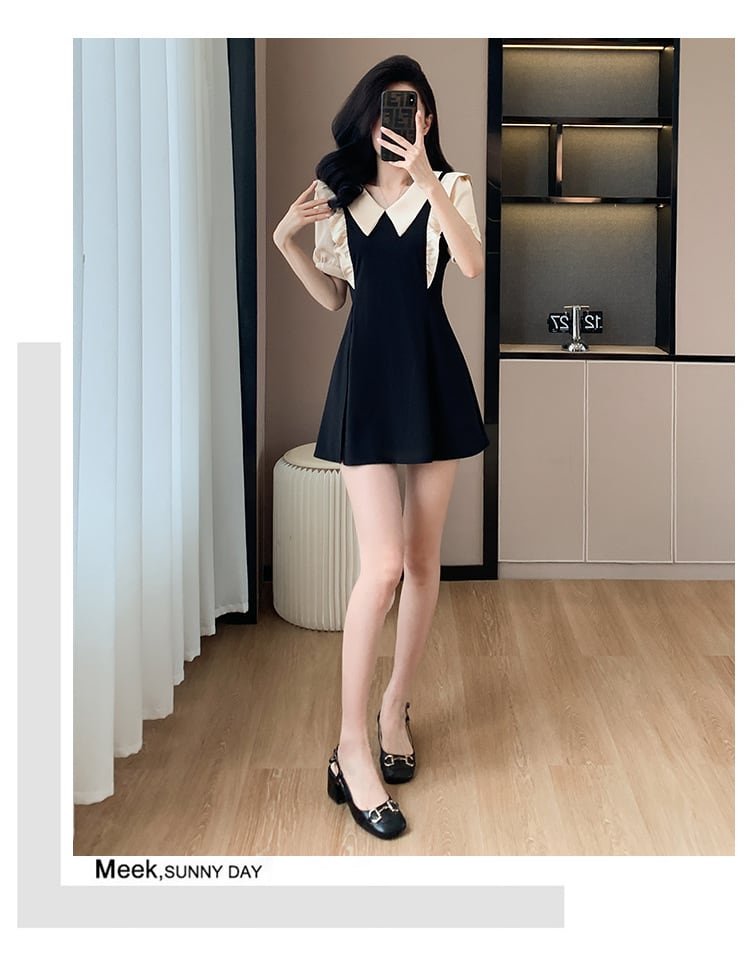 【set】ドールカラーワンピース+ショートパンツ２点セットG20671