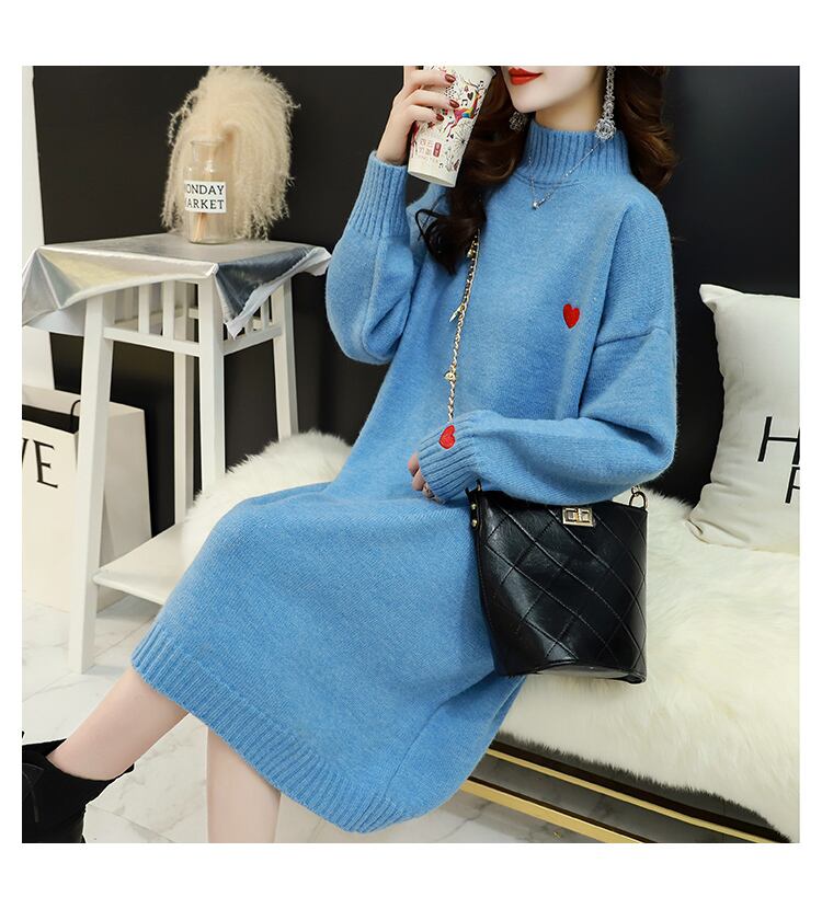 【dress】人気集中アイテム!気質満点スウィートシンプルゆったりニットワンピース G2655