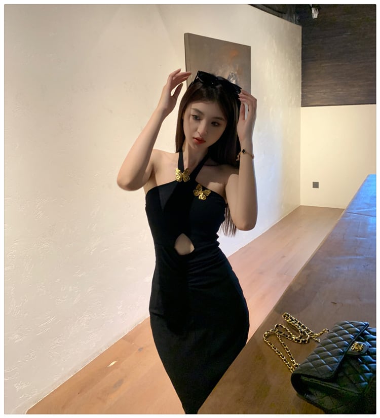 【dress】ホルターネックワンピース　M25209