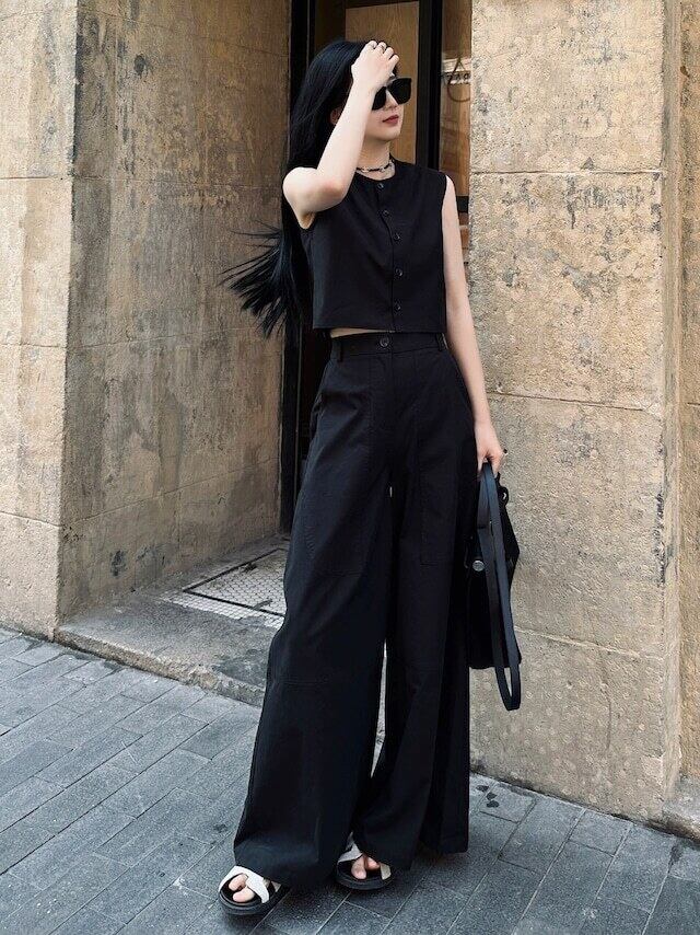 【set】2WAYタンクトップ+ワイドパンツ2点セットF7363