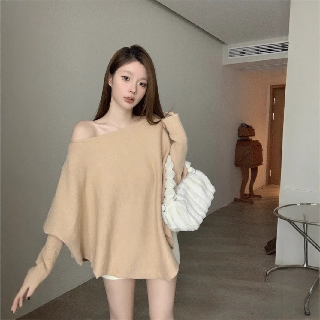 【tops】ドルマンスリーブニットトップス　M28395