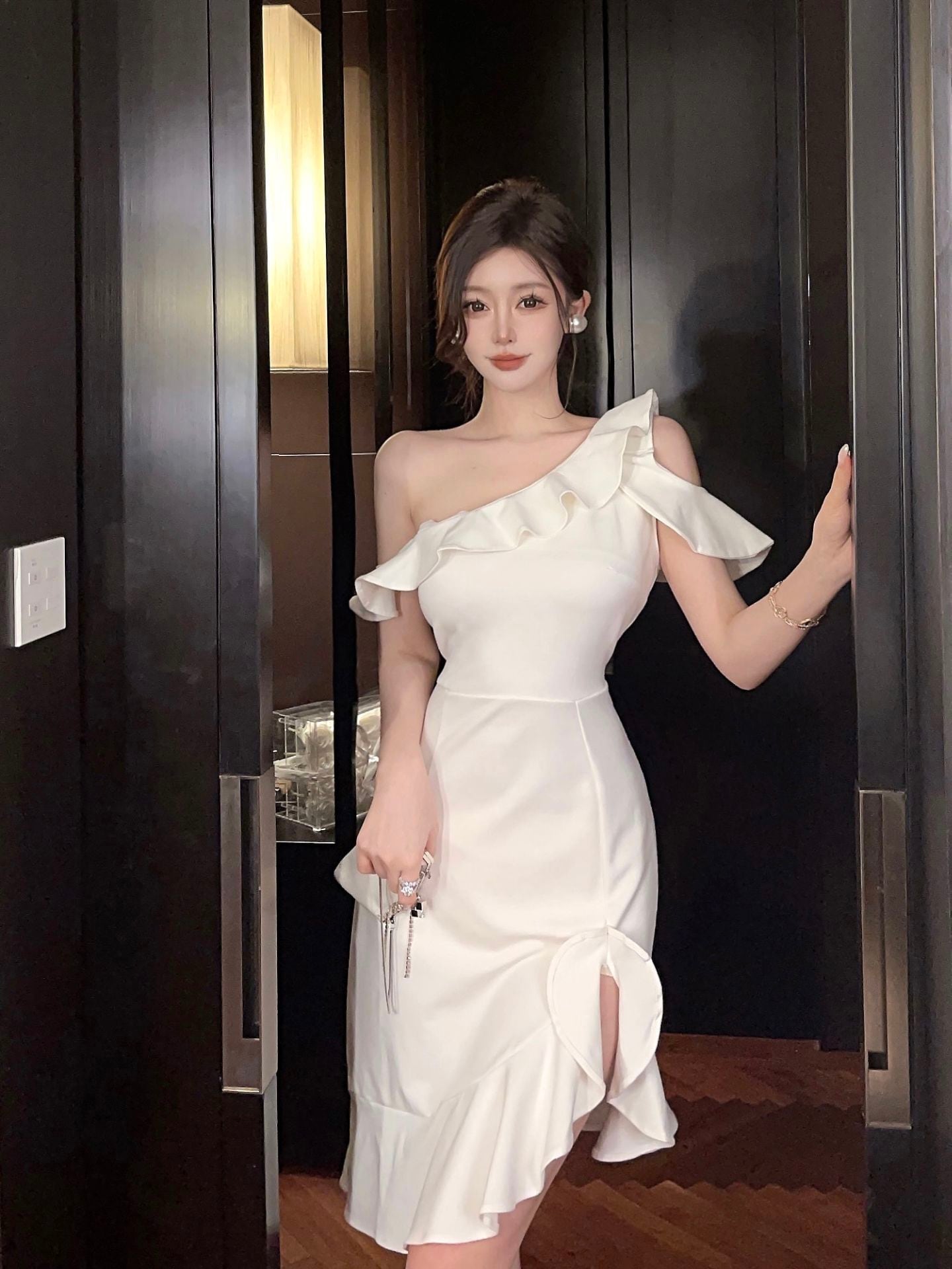 【dress】フリルオフショルダーワンピース G21065