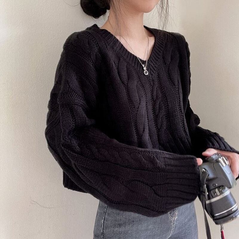 【tops】Vネックニットセーター　M26907