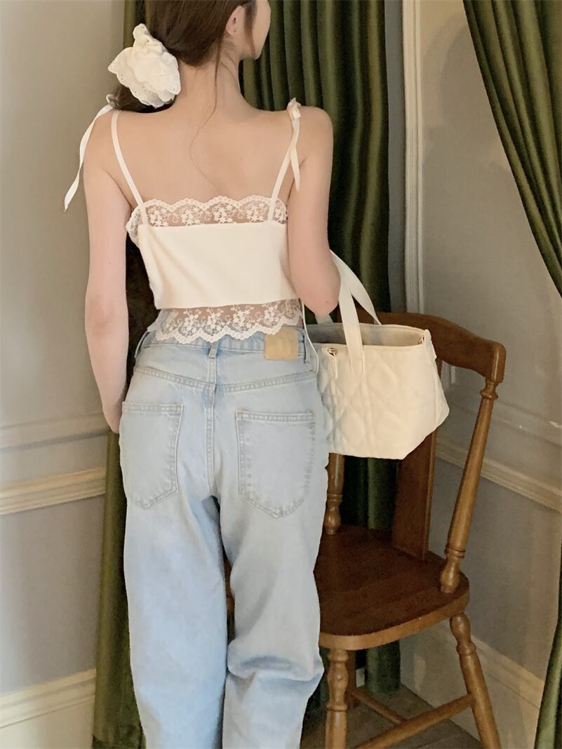 【tops】レースキャミソール　M28888