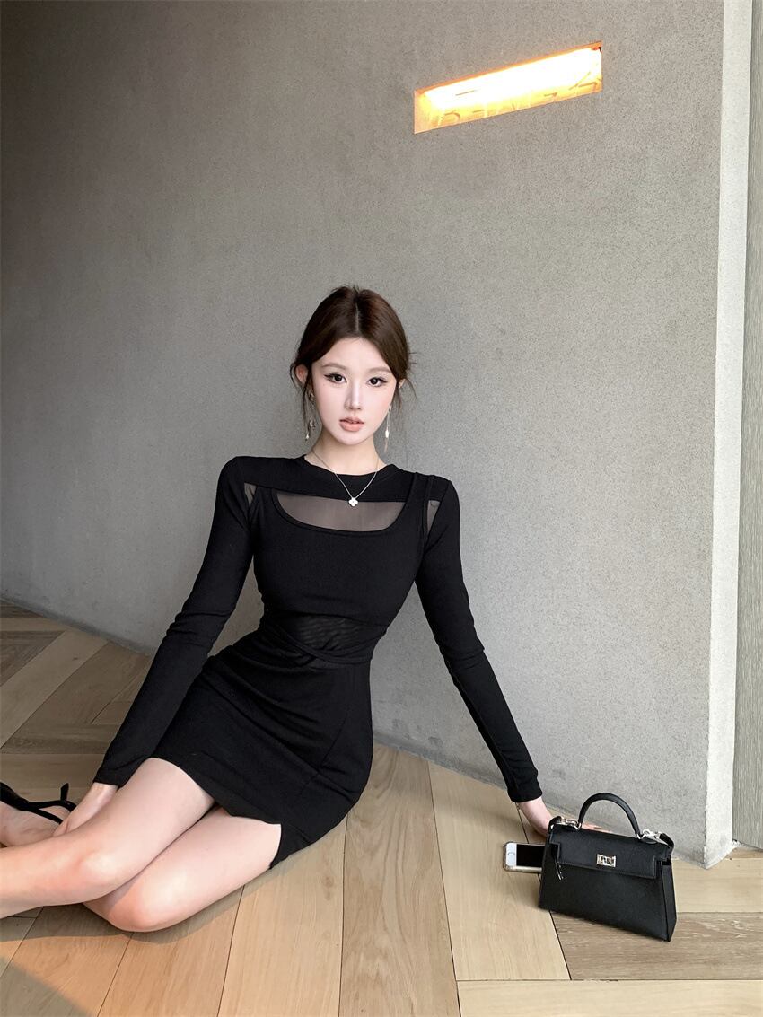 【dress】チュールドッキングワンピース　M28287