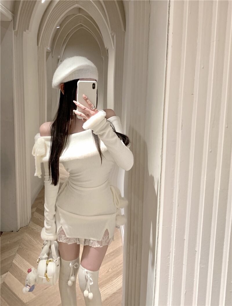 【dress】オフショルダーワンピース　M28460