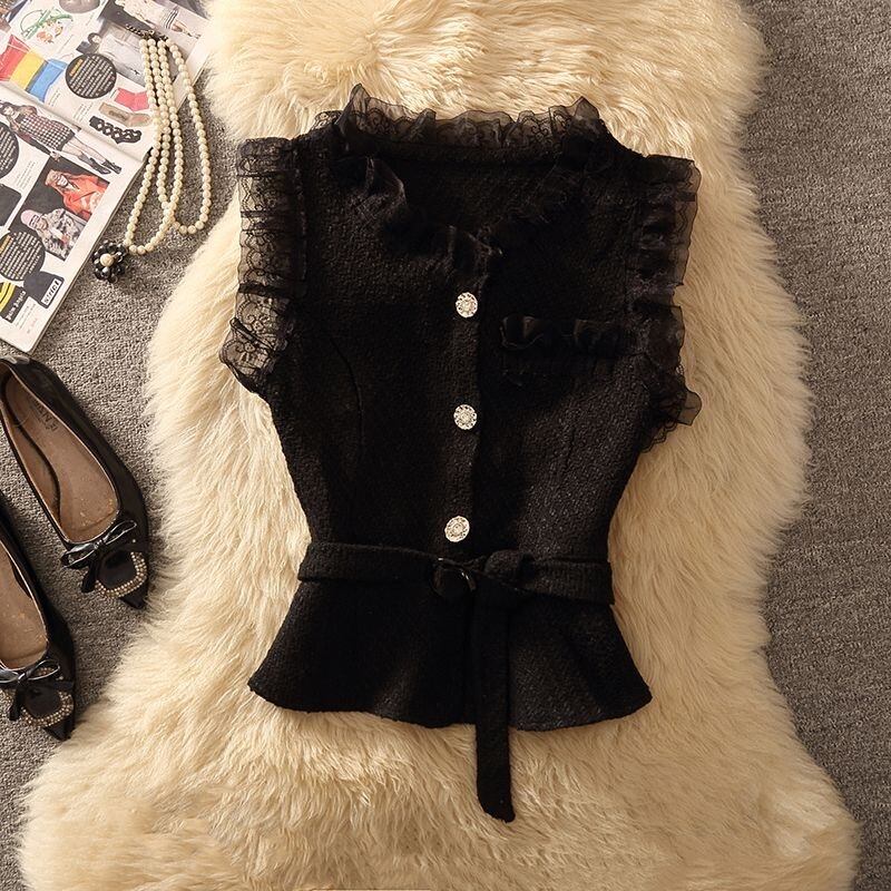 【tops】レースツイードベスト　N2252