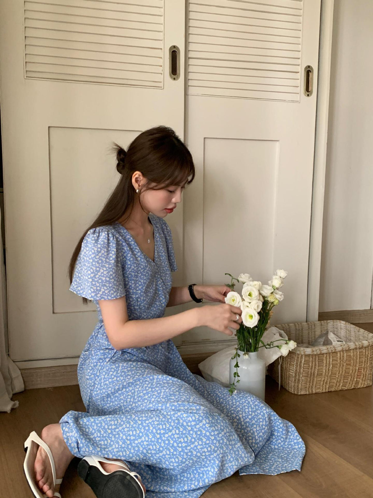 【dress】花柄ワンピース　M24897