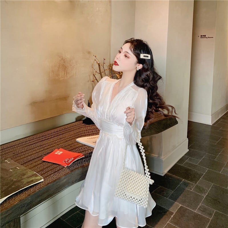 【dress】パフスリーブワンピース　M29992