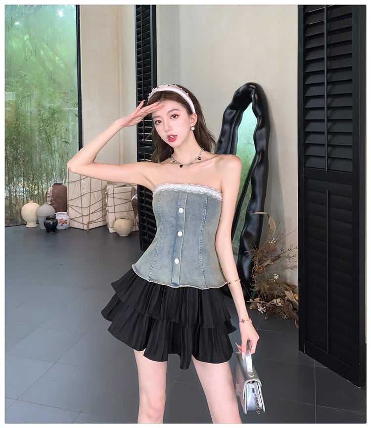 【tops】デニムベアトップ　M24438