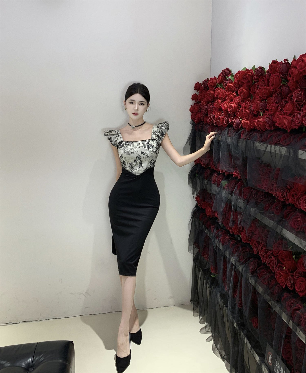 【dress】切り替えデートワンピース　M22208