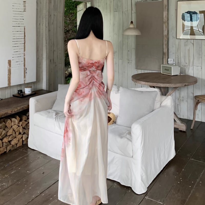 【dress】ロングキャミワンピース Q8334