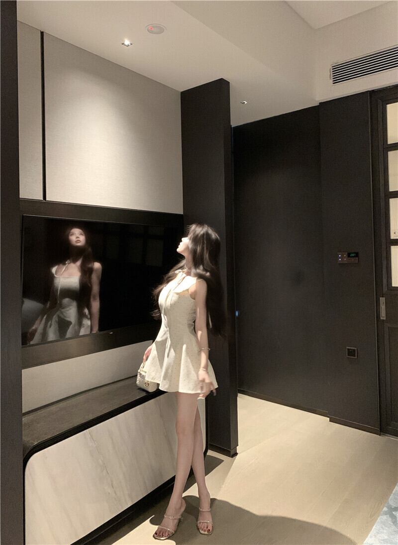 【dress】ドット柄キャミワンピース　M30065