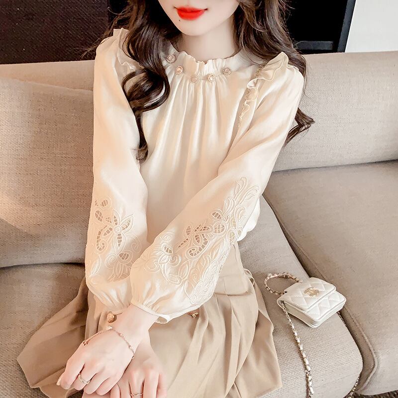 【tops】リボン付きブラウス　M29118