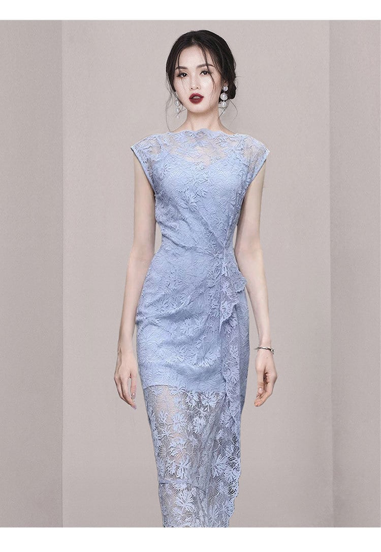 【dress】ノースリーブレースワンピース　M24543