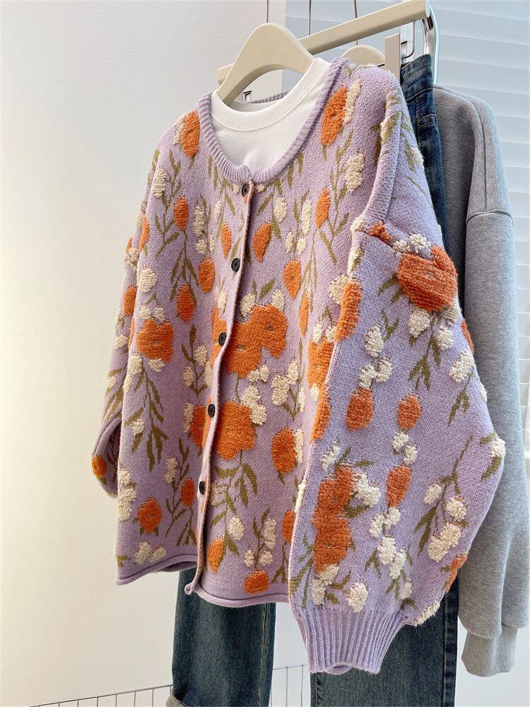 【outer】ジャカードニットカーデ　M28933
