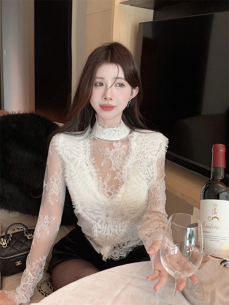 【tops】レースドッキングトップス　M28535