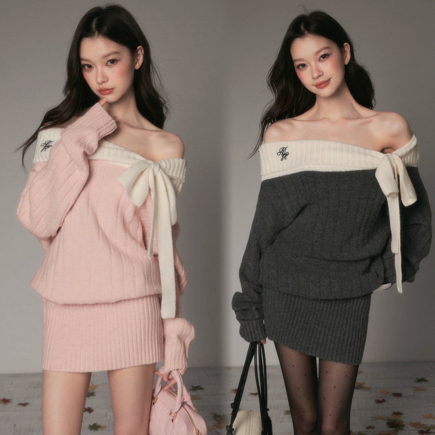 【dress】オフショルリボンミニワンピース　N3482