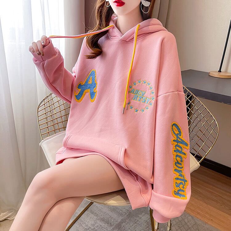 【tops】刺繍フーディーパーカー　M18641