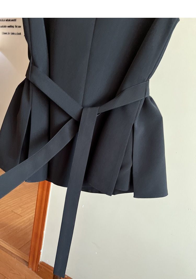 【tops】2色ウエストリボンタンクトップF7535