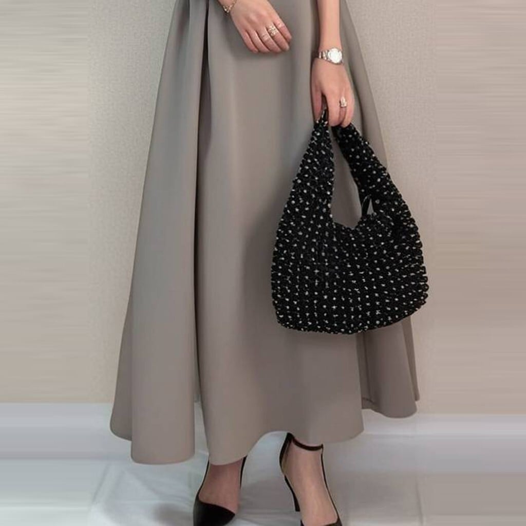 【dress】パフスリーブワンピース　M24500