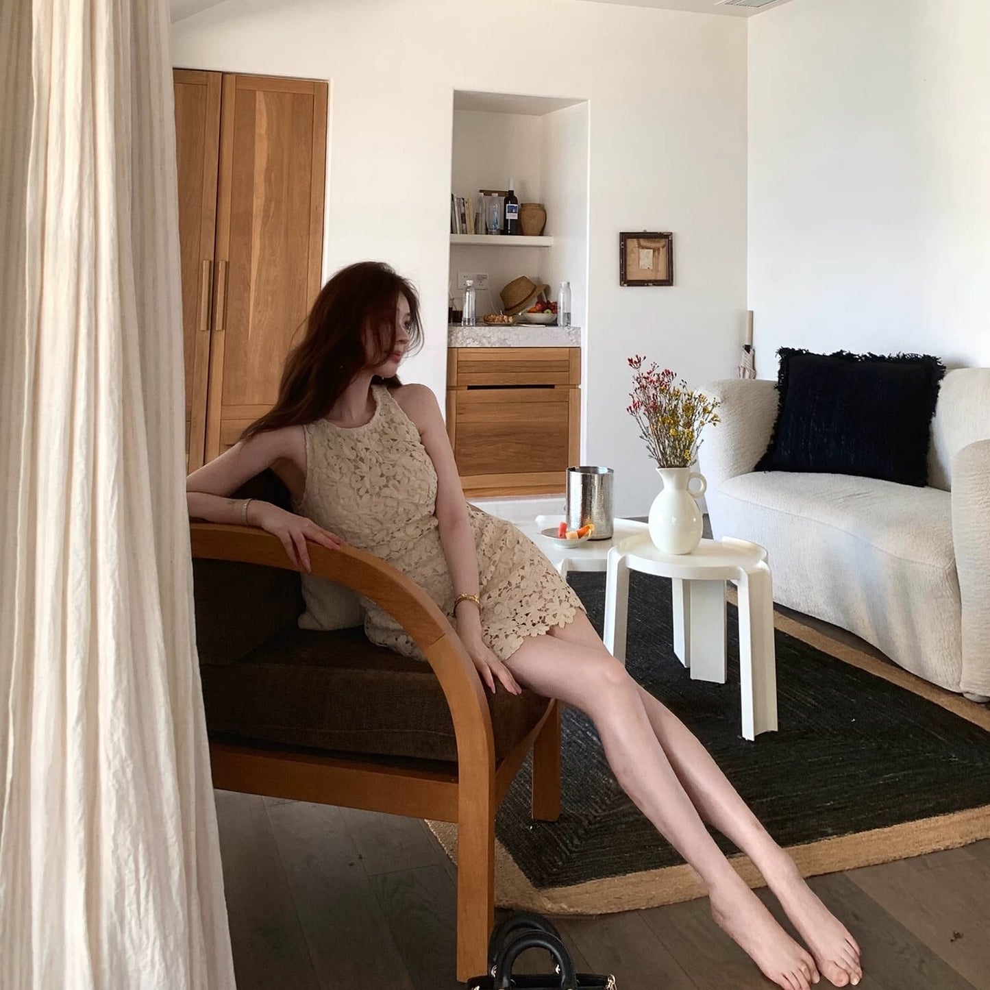 【dress】ノースリーブレースミニワンピース＆ロングワンピース　N3560