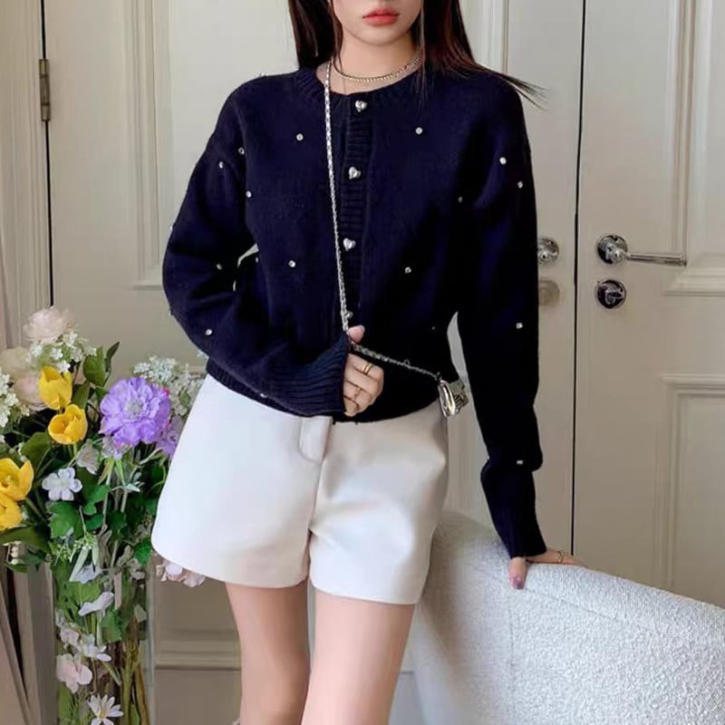 【outer】ビジューニットカーデ　M26285