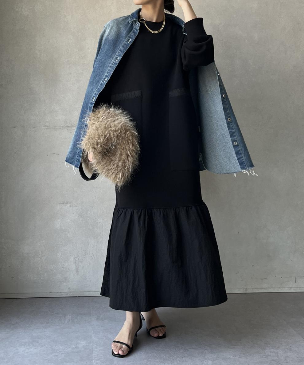 【dress】フレアドッキングカジュアルワンピース　N2899