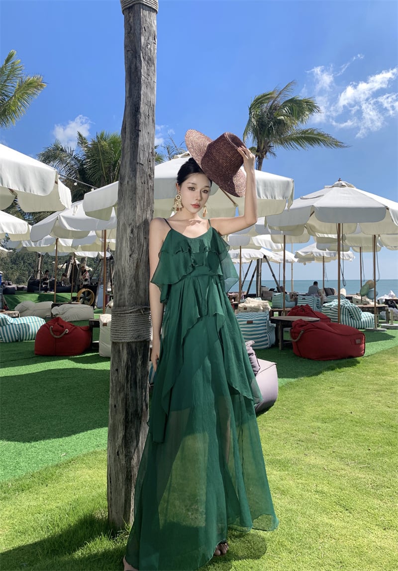 【dress】フリルキャミワンピース　M24979