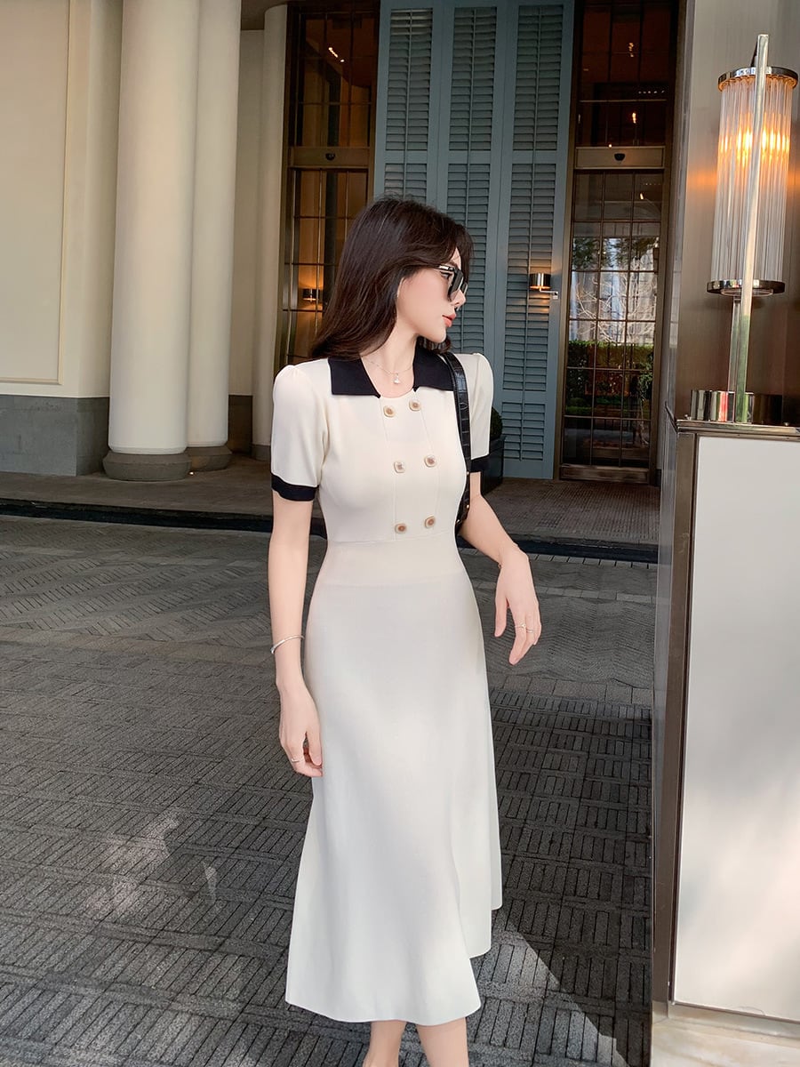【dress】薄手ニットワンピース　M29745