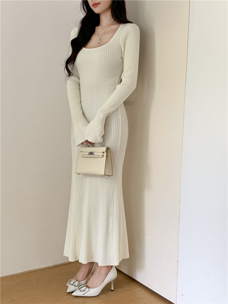 【dress】マーメイドニットワンピース　M26998