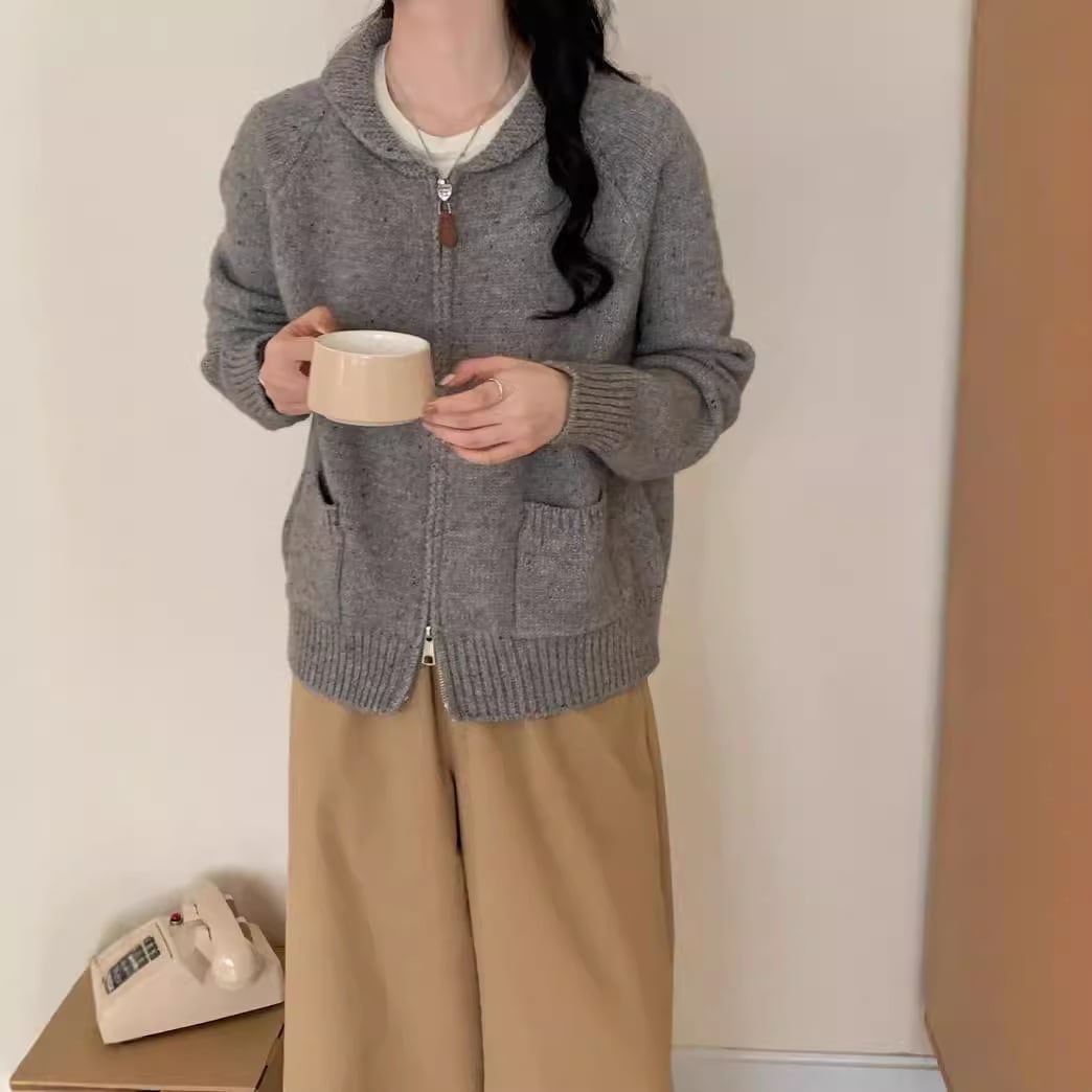 【outer】Wジップニットカーデ　M25904