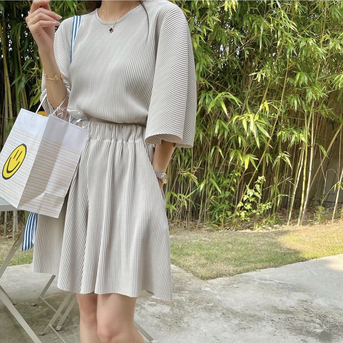 【set】Tシャツ+ショートパンツ２点セットG21375