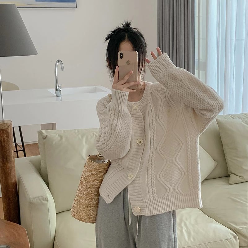 【outer】ニットカーデ　M25525