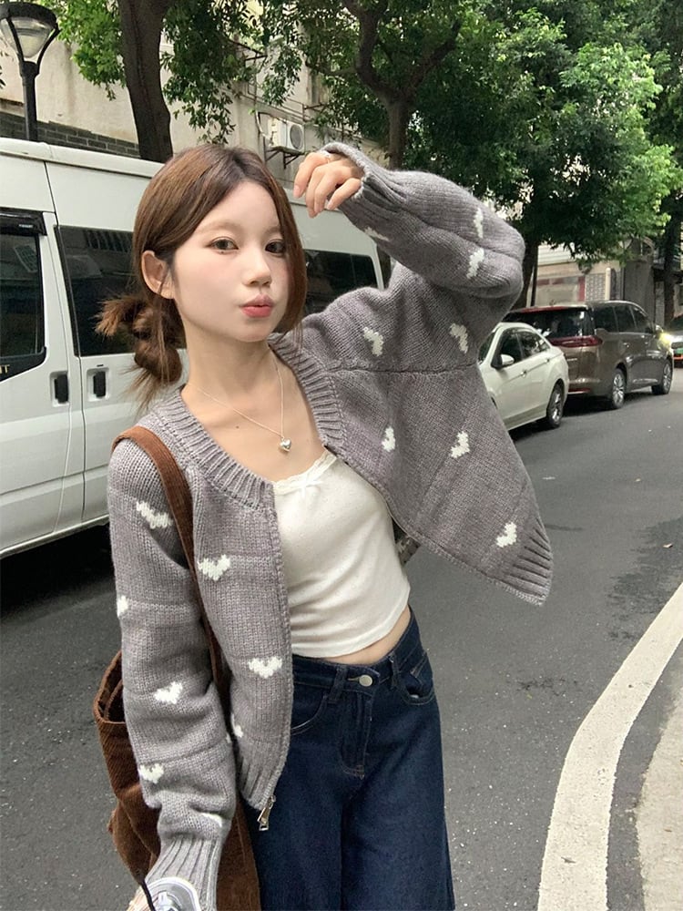 【outer】ファスナーニットカーデ　M26351