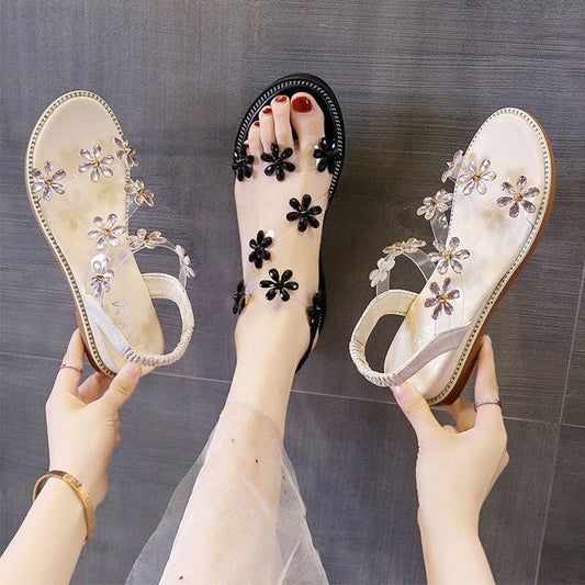 【shoes】おすすめファッション花履きやすいサンダル