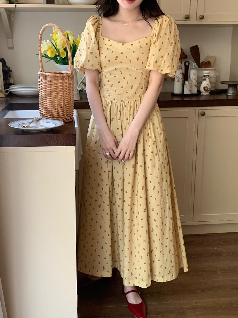 【dress】花柄ワンピース　M25042