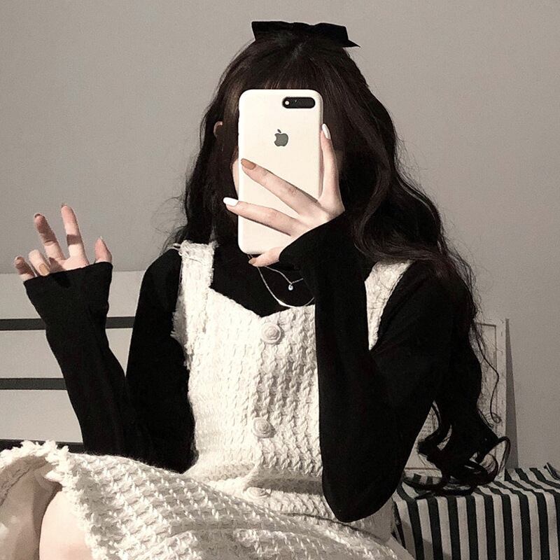 【set】好感度UP!気質満点スウィートトップス+ベスト+スカートオシャレ3点セット G2821