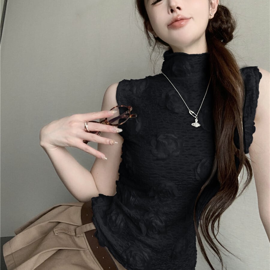 【tops】立体フラワートップス　M25196