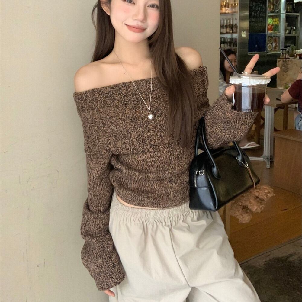 【tops】ボートネックニットセーター　M27880