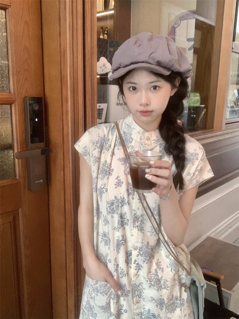 【dress】花柄ワンピース　M24373