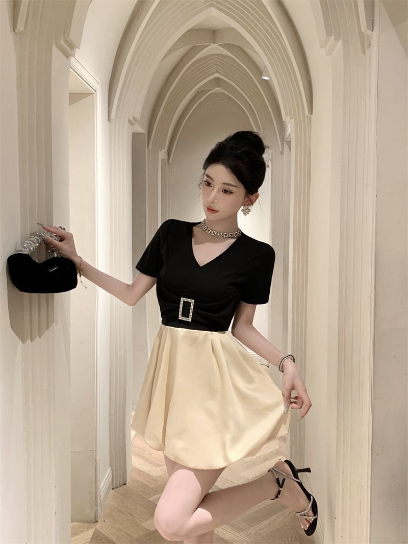 【dress】切り替えワンピース　M23965