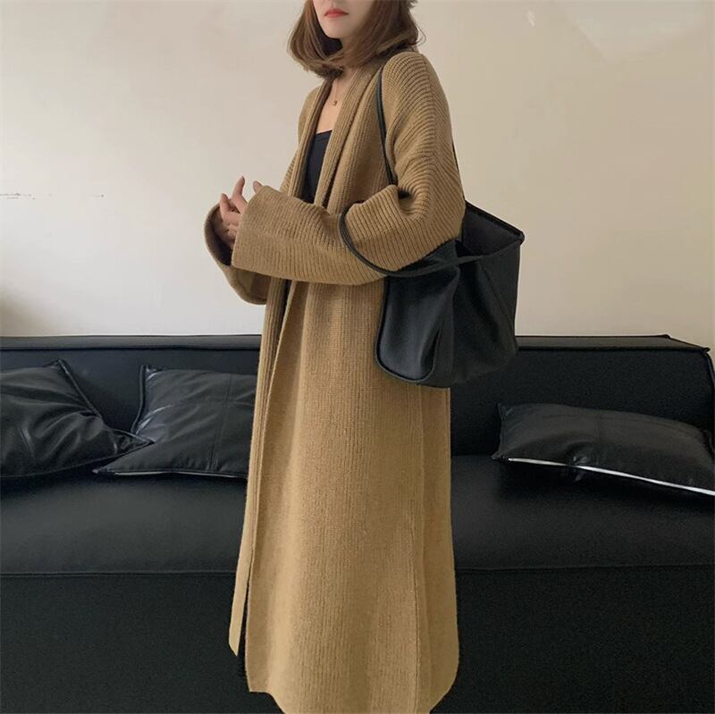 【outer】ロング丈ニットカーデ　M18410