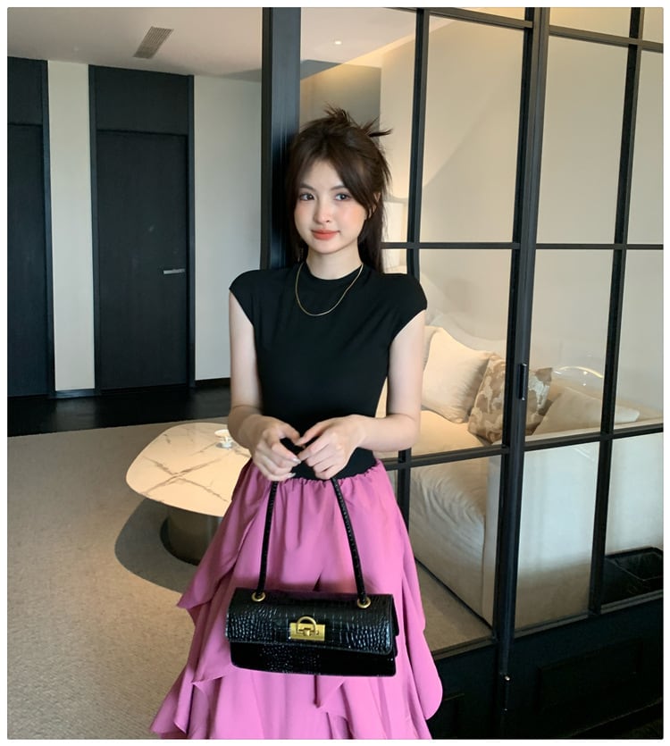 【dress】不規則 イレギュラードッキングワンピース　M23909