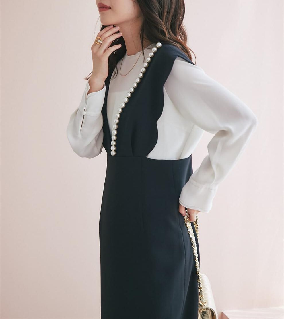 【dress】パールベストワンピース　M26117