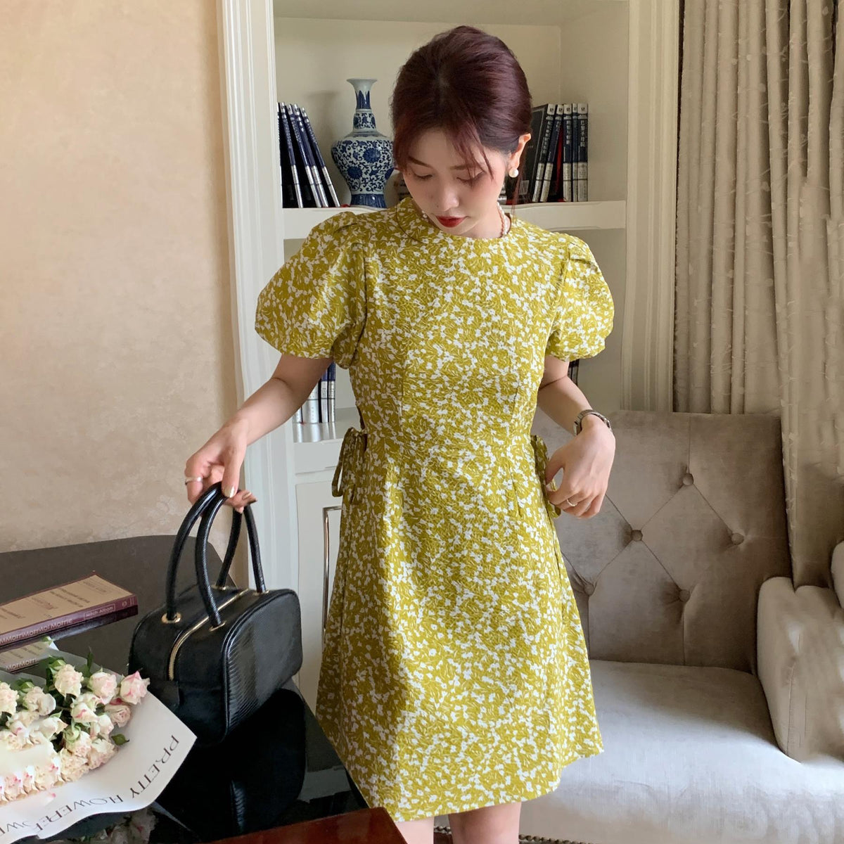 【dress】花柄ワンピース　M24870