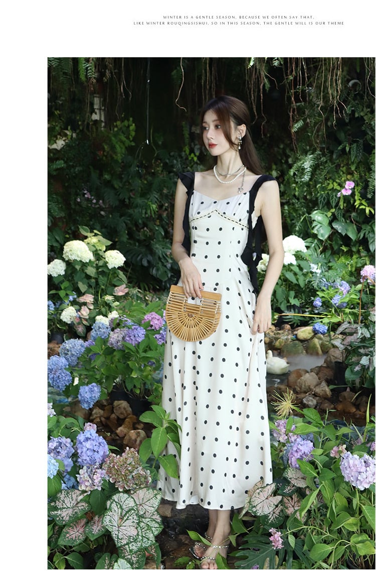 【dress】ドット柄キャミワンピース　M24759