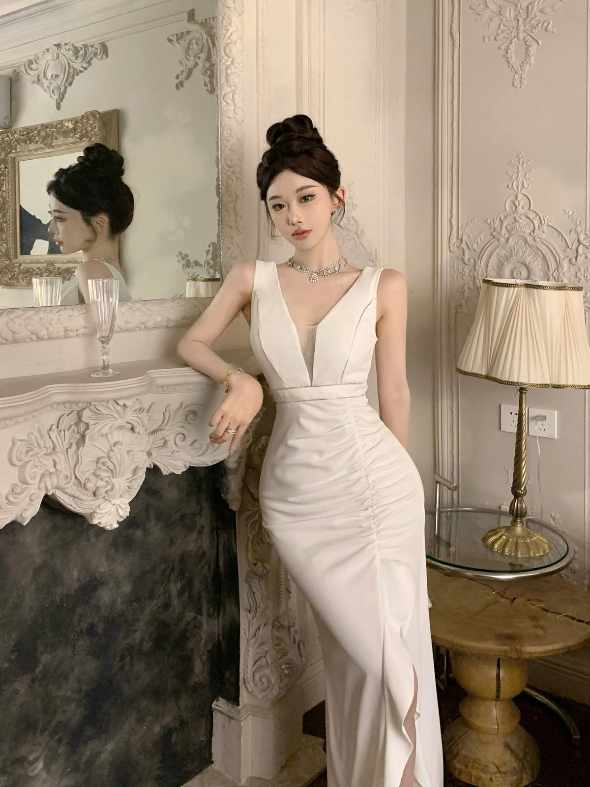 【dress】スリットワンピース　M24072