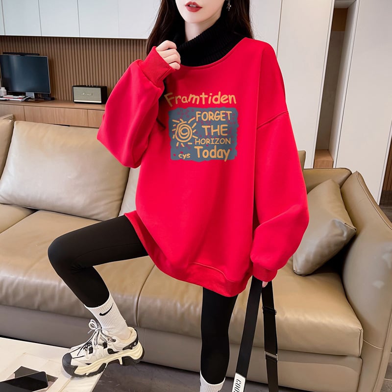 【tops】裹起毛切り替えプルオーバー　M28735