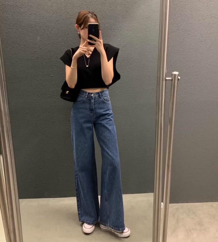 【tops】4色VネックニットベストF7425